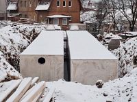 betonová nádrž na dešťovou vodu, pavilon L, Nemocnice Karlovy Vary, db betonové jímky